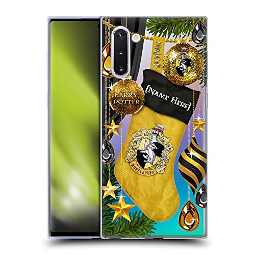 Head Case Designs Officially Licensed Custom Customised Personalised Harry Potter Hufflepuff Adornos navideños Carcasa de Gel de Silicona Compatible con Samsung Galaxy Note10 / 5G