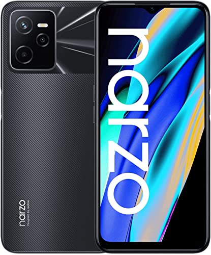 realme Narzo 50A Prime - 4+64GB smartphone, Pantalla completa FHD+ de 16,7 cm (6,6''), Triple cámara de IA de 50 MP, Batería de 5000 mAh, Procesador Unisoc T612, Flash Black, no incluye un adaptador