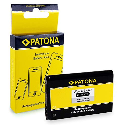 PATONA Bateria BL-5B Compatible con Nokia 5500 6020 6070 6080 6120 7260 7360