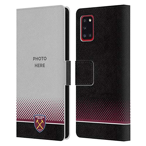 Head Case Designs Officially Licensed Custom Customised Personalised West Ham United FC desvanecerse Fotografías Carcasa de Cuero Tipo Libro Compatible con Samsung Galaxy A31 (2020)