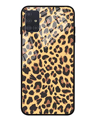 F&X Funda para Samsung Galaxy A51, diseño de leopardo con protector de cámara