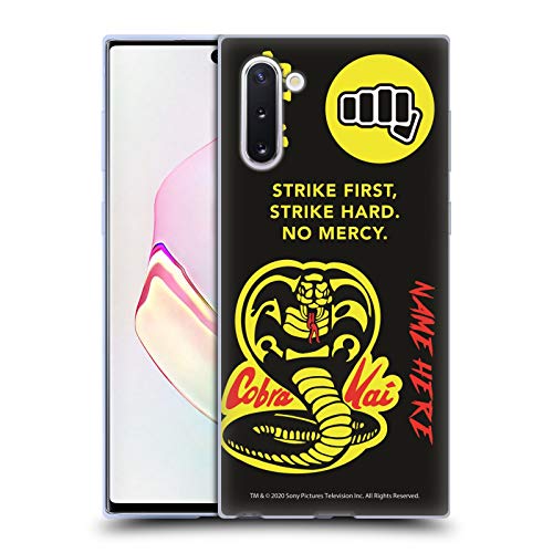 Head Case Designs Officially Licensed Custom Customised Personalised Cobra Kai Nombre In Strike Logo Arte Carcasa de Gel de Silicona Compatible con Samsung Galaxy Note10 / 5G