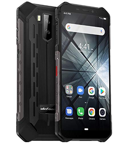 teléfono moviles Baratos Resistentes(2019), Ulefone Armor X3 con Modo Submarino, Android 9.0 5.5 ”IP68 Impermeable móvil Trabajo, Dual SIM, 2GB + 32GB, 5000mAh Batería, Desbloqueo Facial GPS Negro