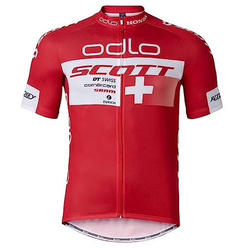 louizumify Maillot de Ciclismo para Hombre en Tejido de Alto Rendimiento, Transpirable y de Secado rápido, con 3 Bolsillos para Cada Ciclista