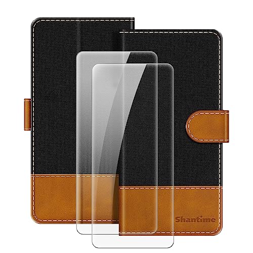 MILEGAO Estuche de Cuero Funda para Hisense Hi Reader Estuche magnético para teléfono con Billetera + [2 Unidades] Protector de Pantalla de Vidrio Templado para Hisense Hi Reader (6.7”)