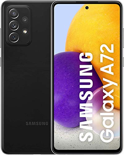 Samsung Galaxy A72 (128 GB) Negro - Teléfono Móvil con Pantalla de 6,7'', Smartphone Android de 6 GB de RAM, Memoria Interna Ampliable, Batería de 5000 mAh y Carga Super Rápida (Versión ES)