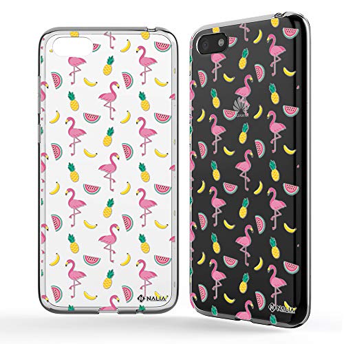 NALIA Carcasa Motivo Compatible con Huawei Y5 2018, Ultra-Fina Funda Silicona Movil Protectora, Delgado Transparente Goma Cubierta Telefono Bumper Cover Phone Gel Case, Designs:Fiesta de Flamenco