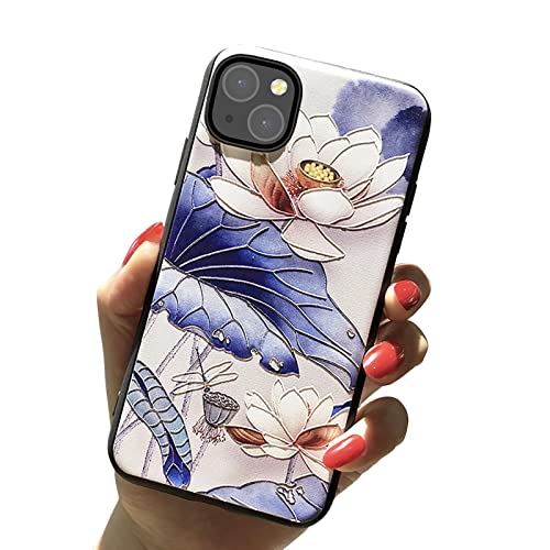 Oihxse 3D Grabado Relieve Funda Compatible con OPPO Realme X2 Pro, Patrón Talla de Estilo Chino Flor/Koi/Dragón, Funda de TPU Silicona Negra Antideslizante Antihuellas Dactilares