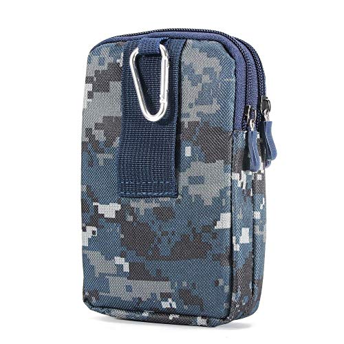 DFV Mobile - Nuevo Diseño Funda Cinturon Multiusos Camuflaje Militar Naval Ejercito para Nokia N97 Mini - Azul (17.5 x 10 cm)