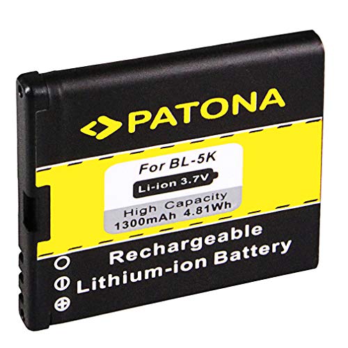 PATONA Bateria BL-5K Compatible con Nokia 701 C7-00 N85 Oro X7-00