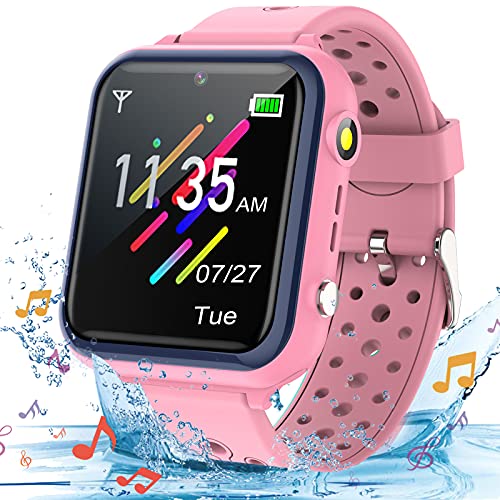 Smooce Reloj Inteligente niños,Smartwatch Niños de música a Prueba de Agua para teléfono móvil para niños niña niño(Que Incluye Micro SD de 1 GB)