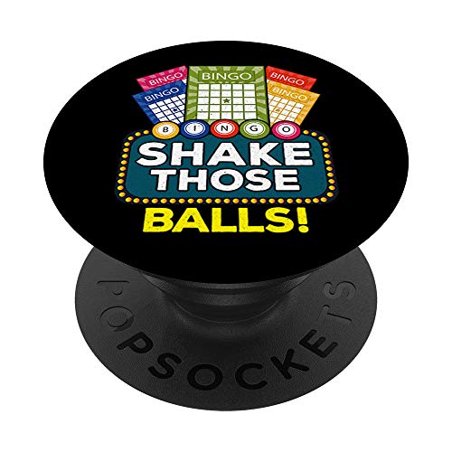 Agitar esas bolas | Divertidas novedades de bingo Tee Bingo PopSockets PopGrip Intercambiable