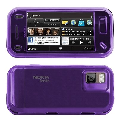 Logotrans mini Glossy Series - Carcasa de silicona para Nokia N97, color violeta