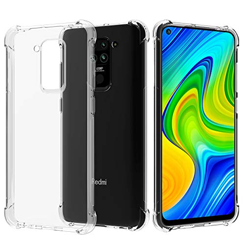 Migeec Funda para Xiaomi Redmi Note 9 Suave TPU Gel Carcasa Anti-Choques Anti-Arañazos Protección a Bordes y Cámara Premiun Carcasa para Redmi Note 9 - Transparente