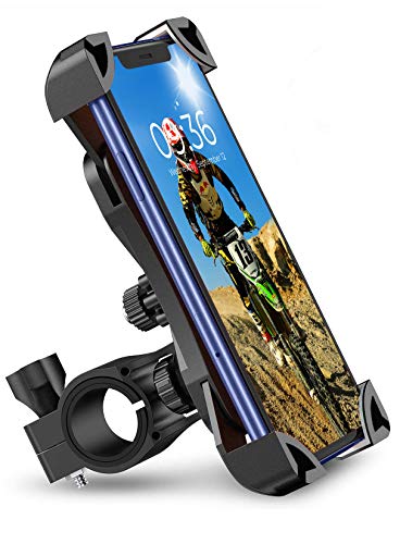 Soporte Movil Bicicleta,Soporte Movil Moto, 360° Rotación, Anti Vibración Motocicleta Montaña Compatible con iPhone 11 Pro MAX/XS MAX/XR, Samsung S20 y Otros 4.5-7.0