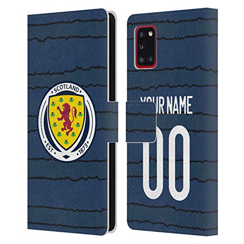 Head Case Designs Licenciado Oficialmente Personalizada Individualizada Scotland National Team Casa Kit 2020/21 Carcasa de Cuero Tipo Libro Compatible con Samsung Galaxy A31 (2020)