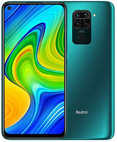 Xiaomi Redmi Note 9 - Smartphone de 6.53” FHD (DotDisplay, 4 GB RAM, 128 GB ROM, cámara Quad de 48 MP, Hotshot 3.5 mm, Headphone Jack, batería de 5020 mAh) Forest Green [Russian Version]