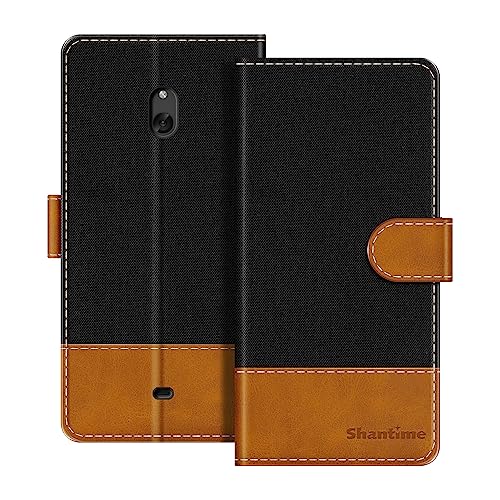 MILEGAO Estuche de Cuero Funda para Nokia Lumia 1320 Estuche magnético para teléfono con Billetera + [2 Unidades] Protector de Pantalla de Vidrio Templado para Nokia Lumia 1320 (6”)