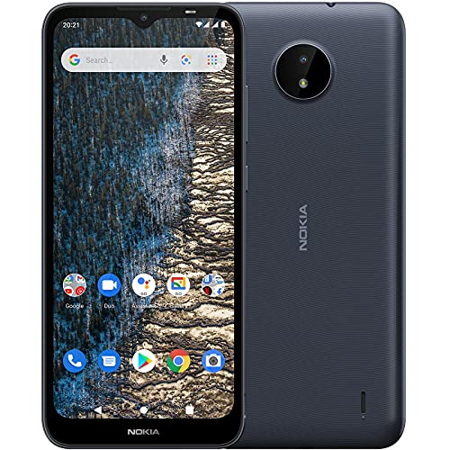 Nokia C20 - Smartphone de 6.52 Pulgadas (WiFi 802.11 b/g/n/AC, BT 4.2, GPS/AGPS, SC9863A Octa Core 1.6GHz, ROM: 32 GB e MMC 5.1, 2GB DDR3 DRAM, Android 11 Go, Cámara 5MP, Micro USB 2.0), Nordic Blue