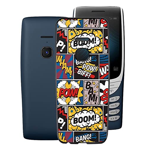 WXPPJ Funda para Nokia 8210 4G (2.8 Pulgada), Carcasa de Telefono Cover Negro Silicona TPU Case Moda Suave Parachoques Caso para Nokia 8210 4G - WMA4