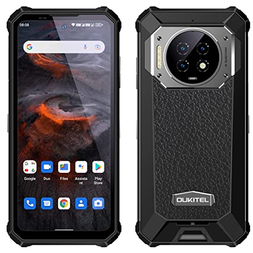 OUKITEL 21000mAh Batería Móvil Resistentes WP19, 64MP Triple Cámara IR Visión Nocturna, Android 12 IP68 Impermeable Smartphone Antigolpes, Helio G95 8GB+256GB, 6.78'' FHD+, 33W Carga Rápida, GPS NFC