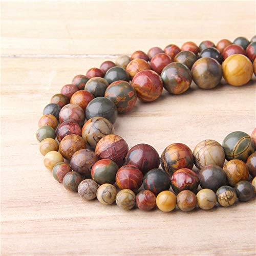 45 Kinds Natural Stone Bead Pink Zebra Aventurin Lava Stone 6 Mm 8 Mm 10 Mm 12 Mm Polished Beads For Jewelry Making Diy Bracelet,Red Turquoise,6Mm About 63 Beads