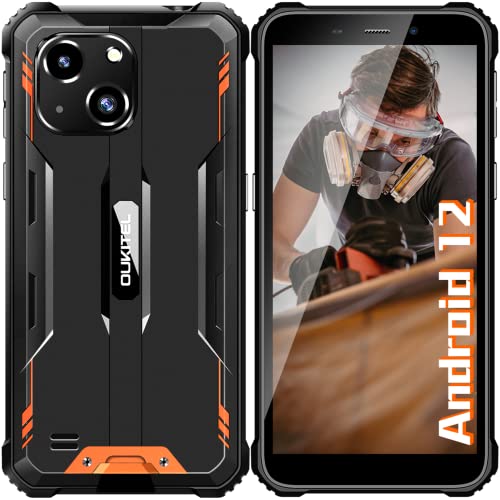 OUKITEL Móvil Resistente WP20(2022), 5.93’’HD+ Rugged Smartphone, 6300mAh Batería, 4GB+32GB, Cámara 20MP+5MP, Android 12 Pantalla Telefono Baratos Libres, Movil Irrompible 4G Dual SIM /IP68/OTG/GPS