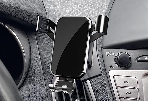 LAYSSA Soporte Movil Coche para Hyundai IX35 2010-2017, Soporte para Teléfono Móvil para Automóvil Seguro y Estable, 360° Rotación Flexible, Auto Accesorios,A Black