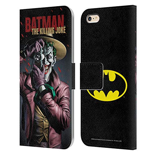 Head Case Designs Licenciado Oficialmente Batman DC Comics La Broma de Matar Fundas de cómics Famosas Carcasa de Cuero Tipo Libro Compatible con Apple iPhone 6 Plus/iPhone 6s Plus