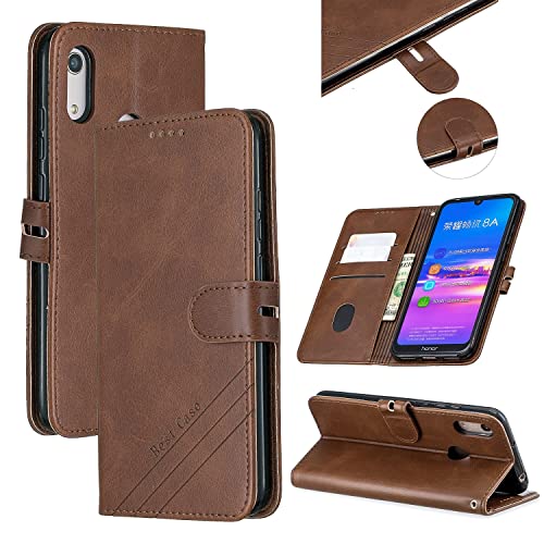 Phone Protective shell Compatible con Huawei Y6 2019/Y6 Prime 2019/Y6 Pro 2019/Y6S Funda tipo cartera, Funda de piel sintética for teléfono con tapa magnética Funda de piel tipo folio con tarjetero [c