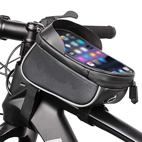 Titular del teléfono de la bicicleta Bolsa de tubo superior de bicicleta Impermeable Universal Viga delantera Bolsa de teléfono móvil Bicicleta Tenedor de teléfono móvil Montaje del teléfono de la bic