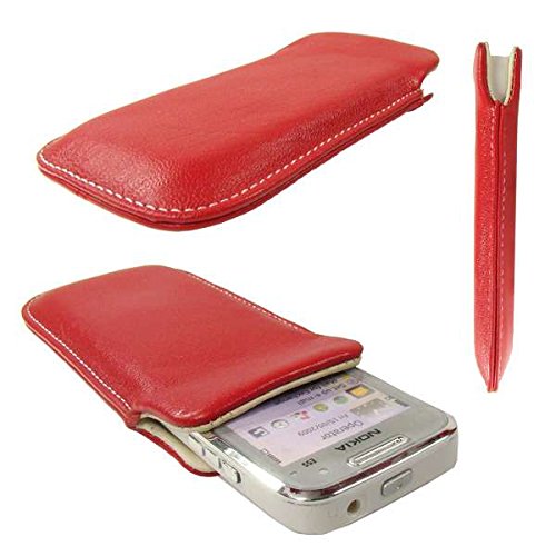 caseroxx Etui para Nokia E55, Bolsa (Estuche en Rojo)