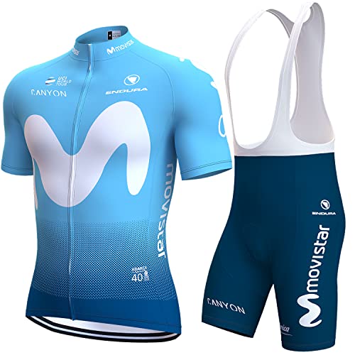 LOGASMART Conjunto Ropa Ciclismo, Hombre Verano Manga Corta, Culotte Ciclismo con Almohadilla de 3D Gel Padding, Ropa Ciclismo Transpirable y de Secado Rápido Hombres