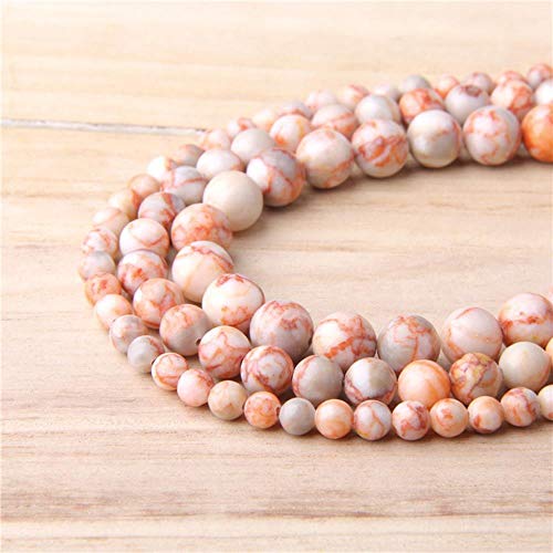45 Kinds Natural Stone Bead Pink Zebra Aventurin Lava Stone 6 Mm 8 Mm 10 Mm 12 Mm Polished Beads For Jewelry Making Diy Bracelet,Red Picasso,6Mm About 63 Beads