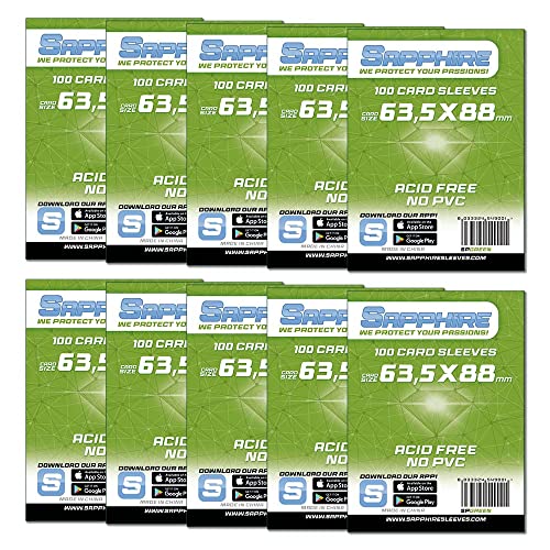 Red Glove - 10 Pack 100 Sapphire Sleeves Green 63,5 x 88 SPGREEN10P