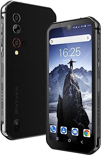 Móvil Resistente,Blackview BV9900E Android 10 Impermeable Smartphone,Helio P90 Octa-Core,6GB+128GB,128GB SD, 48MP+16MP,IP68/IP69,NFC/Face ID/GPS